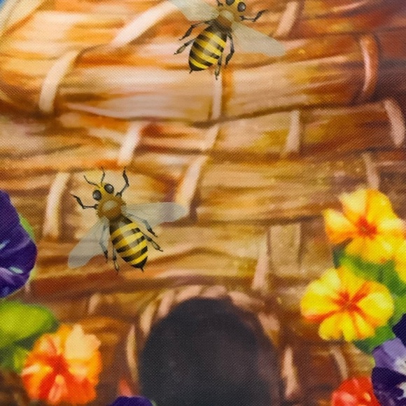 Garden Yard Flag Bee’s with Beehive Floral Colorful Multicolor 12 X 18 in - Picture 6 of 12